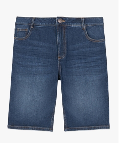 bermuda homme en jean stretch effet delave gris shorts en jeanB478201_4
