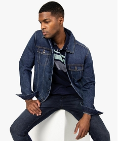 blouson homme en jean coupe droite grisB478401_1