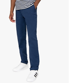 GEMO Pantalon homme chino coupe slim Bleu