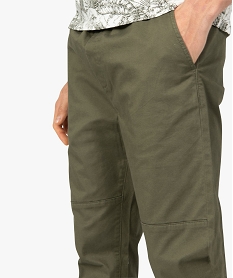 pantalon homme en toile avec taille et bas elastique vertB479901_3