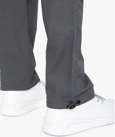 pantalon homme en toile avec poches a rabat sur les cuisses gris pantalons de costumeB480401_2