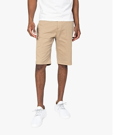 GEMO Bermuda homme en coton stretch Beige