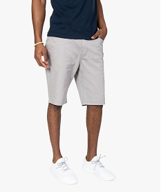 bermuda homme en coton stretch grisB481401_1