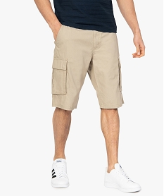 GEMO Bermuda homme avec larges poches à rabat beige standard