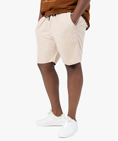 GEMO Bermuda homme en toile de coton Beige