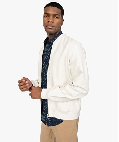 blouson homme en lin et coton beigeB484501_1