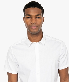 chemise homme en coton stretch coupe slim blancB484901_2