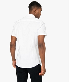 chemise homme en coton stretch coupe slim blancB484901_3