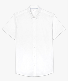 chemise homme en coton stretch coupe slim blancB484901_4