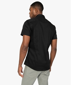 chemise homme en coton stretch coupe slim noirB485001_3