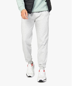 GEMO Pantalon de jogging homme contenant du coton bio Gris