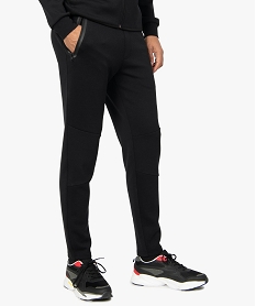 GEMO Pantalon homme en maille à taille élastiquée Noir