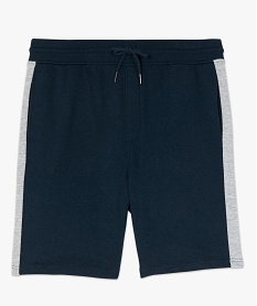 bermuda homme en maille extensible avec bandes contrastantes bleu shorts et bermudasB488501_4