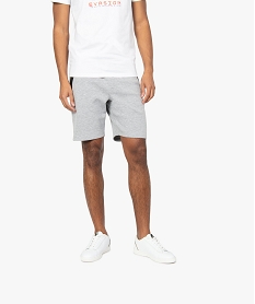 bermuda homme en maille a taille elastiquee gris shorts et bermudasB489101_2