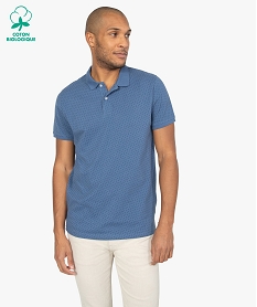 GEMO Polo homme à manches courtes imprimé Bleu