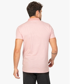 polo homme a manches courtes a fines rayures roseB490501_3