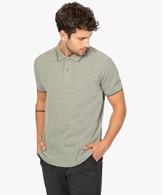 polo homme a manches courtes avec finitions fantaisie vertB491001_1