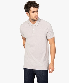 GEMO Polo homme à manches courtes avec finitions fantaisie Beige