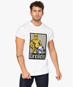 GEMO Tee-shirt homme avec motif réfléchissant – Star Wars blanc standard