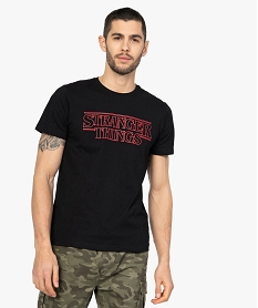 GEMO Tee-shirt homme avec inscription – Stranger Things noir standard