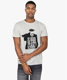 GEMO Tee-shirt homme imprimé Thomas Shelby – Peaky Blinders Beige