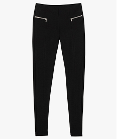 leggings femme en maille milano avec fausses poches zippees noir leggings et jeggingsB503401_4