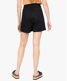 short femme en lyocell coupe large noir shortsB503801_3