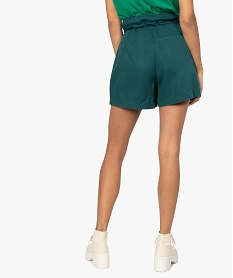 short femme en lyocell coupe large vert shortsB504001_3