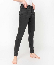 jean femme coupe skinny taille haute grisB508301_2