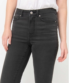 jean femme coupe skinny taille haute grisB508301_3