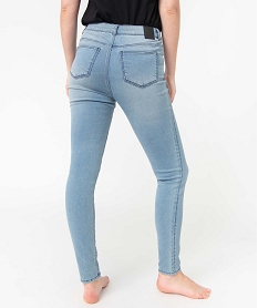 jean femme coupe skinny taille haute gris skinnyB508601_4