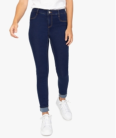 GEMO Jegging femme taille haute Bleu