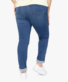 jean femme grande taille coupe slim aspect use grisB511201_3