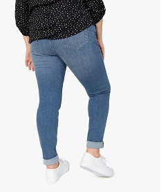 jean femme grande taille coupe slim gainant taille normale grisB511401_3