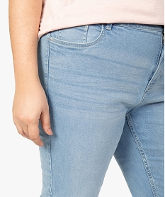 jean femme grande taille coupe straight stretch a taille reglable bleu pantalons et jeansB511501_2