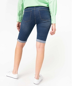 bermuda femme en jean avec revers bleu shortsB512901_3