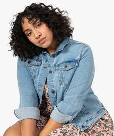 GEMO Veste femme en jean stretch Gris