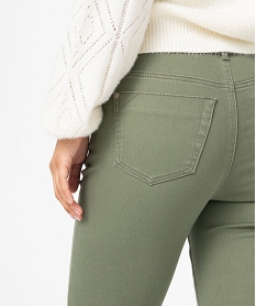 pantalon femme coupe regular en stretch vert pantalonsB514501_2