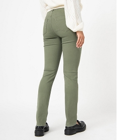 pantalon femme coupe regular en stretch vert pantalonsB514501_3