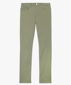pantalon femme coupe regular en stretch vert pantalonsB514501_4
