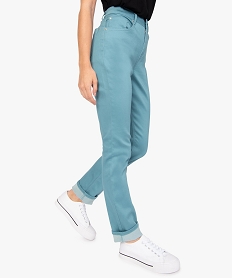 GEMO Pantalon femme coupe Regular en stretch Bleu