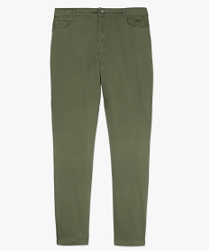 pantalon femme grande taille coupe slim en toile extensible vert pantalons et jeansB515201_4