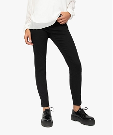 GEMO Pantalon femme façon jean coupe slim Noir