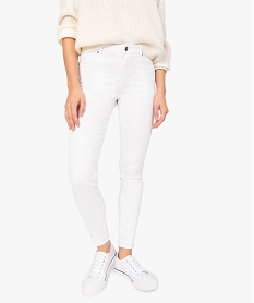 GEMO Jean femme coupe Skinny taille normale Blanc