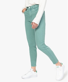 GEMO Pantalon femme coupe Slim longueur 78ème Vert