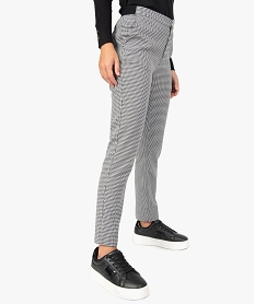 GEMO Pantalon femme à motif pied de poule Imprimé