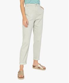 pantalon femme coupe ample a pinces vertB517501_1