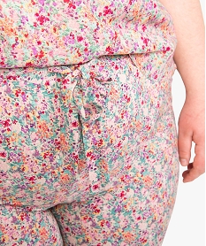 pantalon femme grande taille en toile imprimee coupe ample imprimeB518301_2