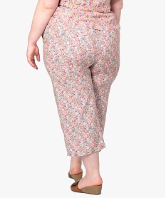 pantalon femme grande taille en toile imprimee coupe ample imprimeB518301_3