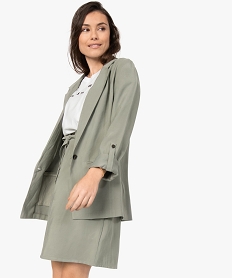 veste blazer femme en viscose fluide vert vestesB523001_1